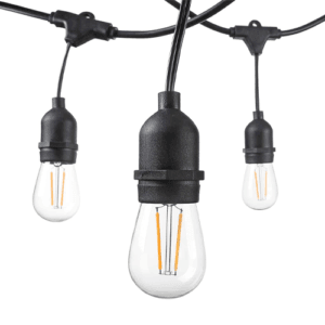 10 m LED-välisvalgustite kast E27 pistikupesade ja IP65 kaitsega