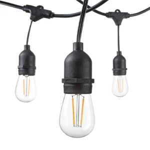 LED Outdoor Garland Lights E27 – 1m to 100m black and white outdoor string lights