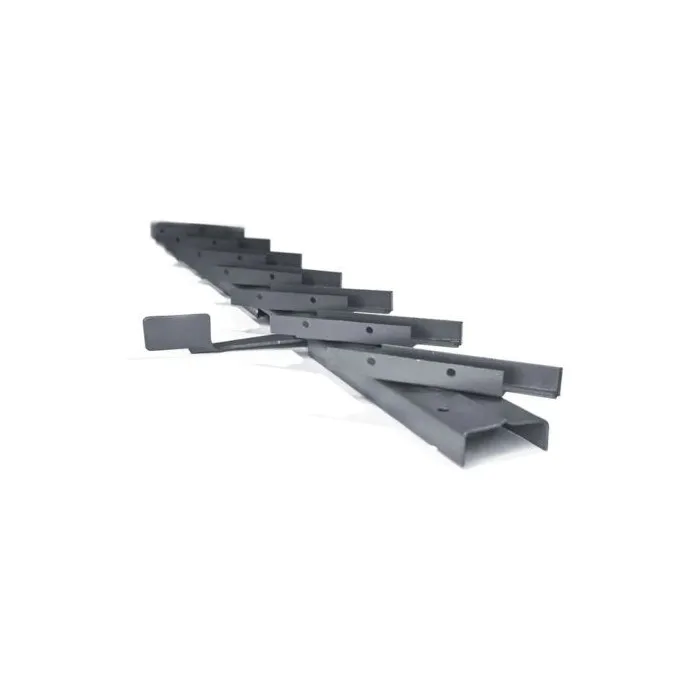 Anthracite aluminium terrace shutter system.